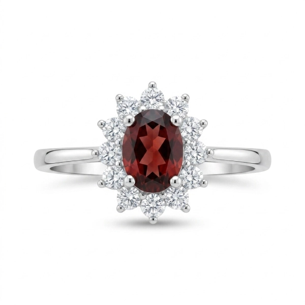 Pierścionek z granatem „Ognista Obietnica”