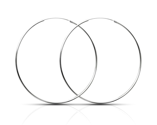 Bardzo duże kolczyki koła srebrne