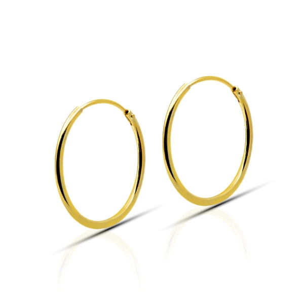 Kolczyki kółka pozłacane 2 cm